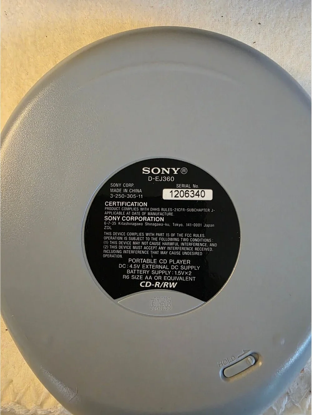 Sony D-EJ360 CD Walkman Portable Player Tested Working With Case Logic Bag